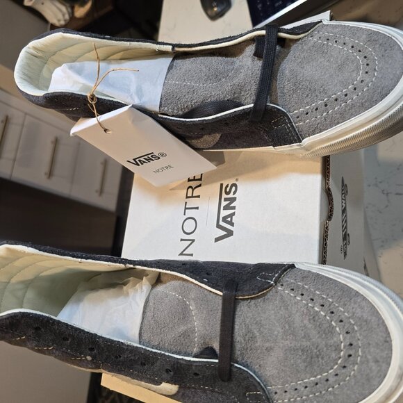 Vans x Notre Sk8 Hi Reissue 38 Lx Notre Raven Grey VN000CR0RVN MENS 12 NEW RARE - Picture 2 of 10